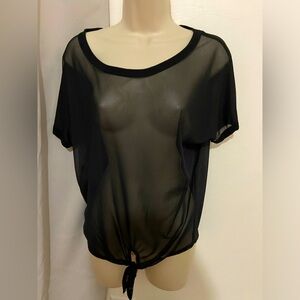 Sheer black top